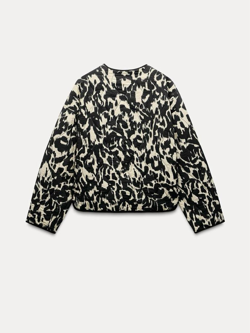 Chaqueta acolchada estampada