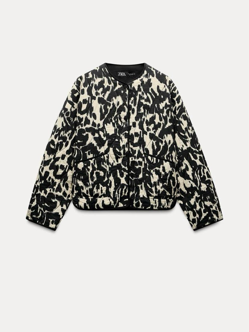 Chaqueta acolchada estampada