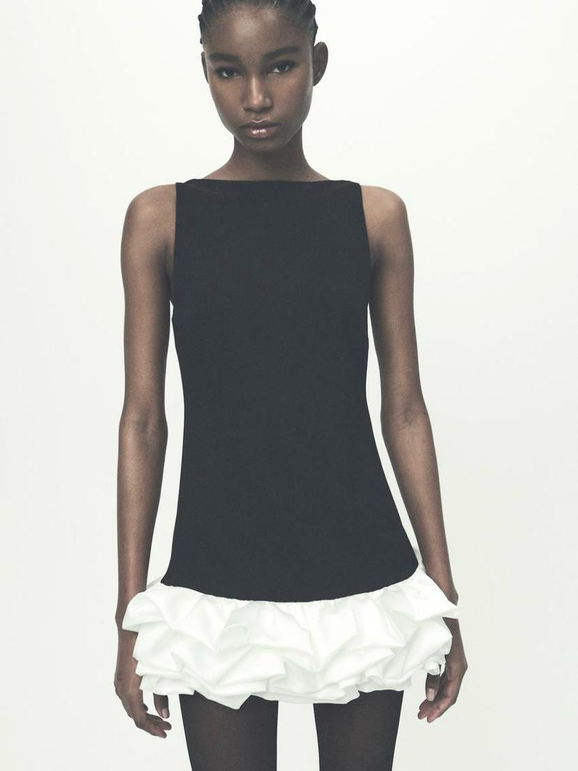 Vestido de volantes B&W