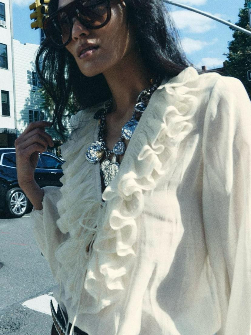 Blusa de volantes