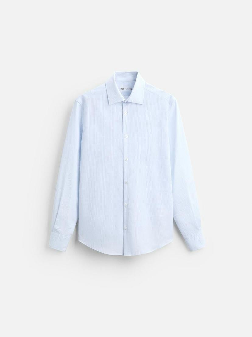 Camisa de rayas azul