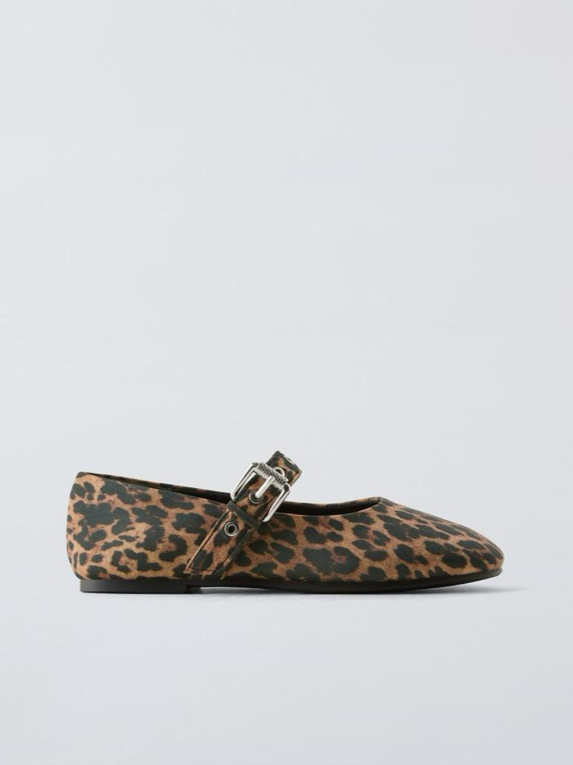 Bailarinas con hebilla leopardo