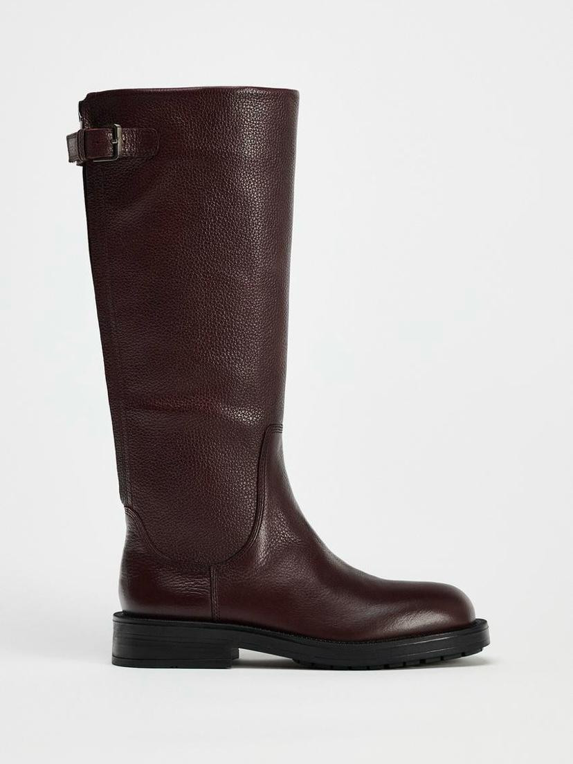 Botas de piel granates