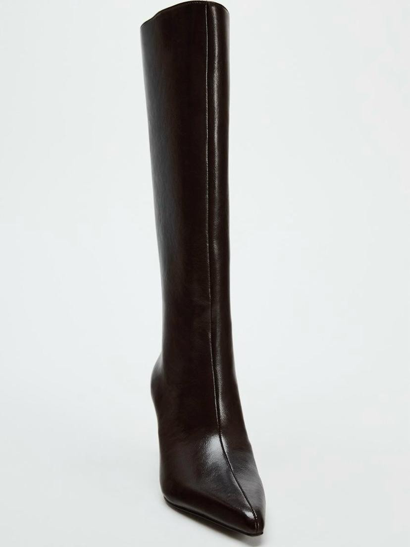 Botas de tacón de piel negras