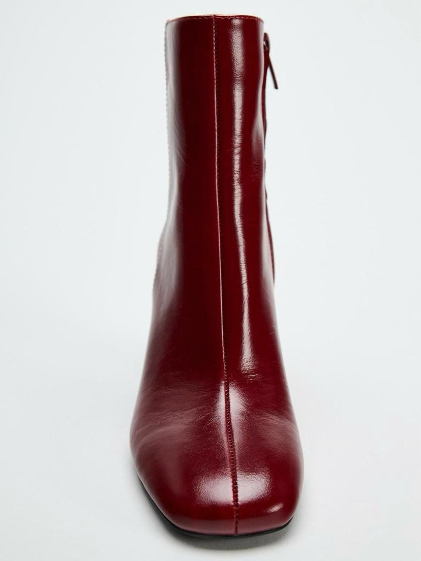 Botines charol granate