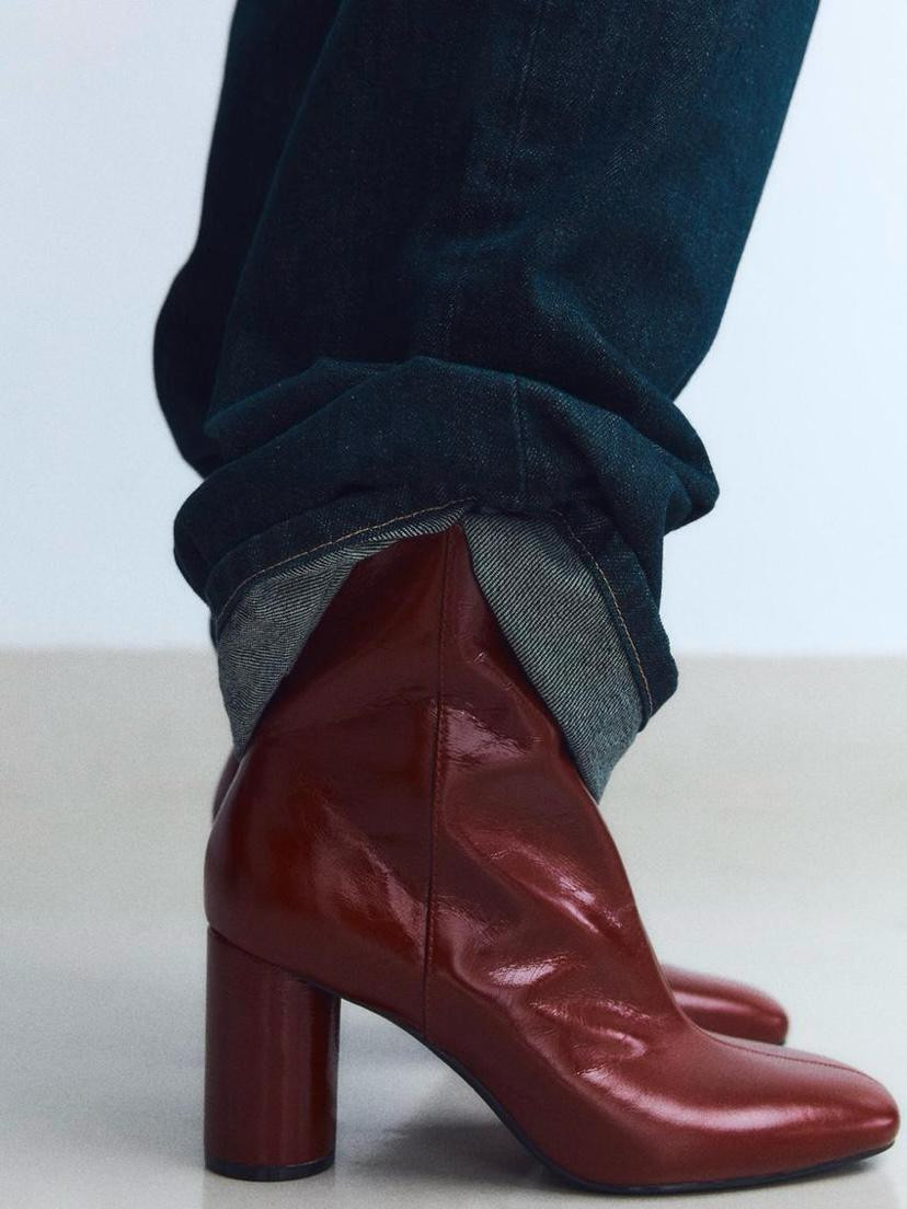 Botines charol granate