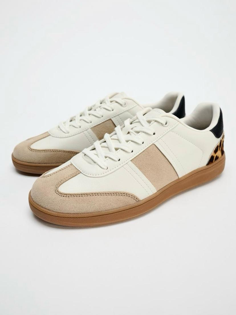 Zapatillas franjas leopardo