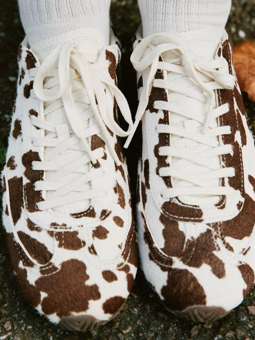 Zapatillas piel de vaca